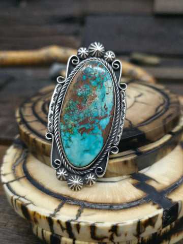 Sterling Silver Sonoran Turquoise Cluster Ring by Jason Livingston - Adjustable