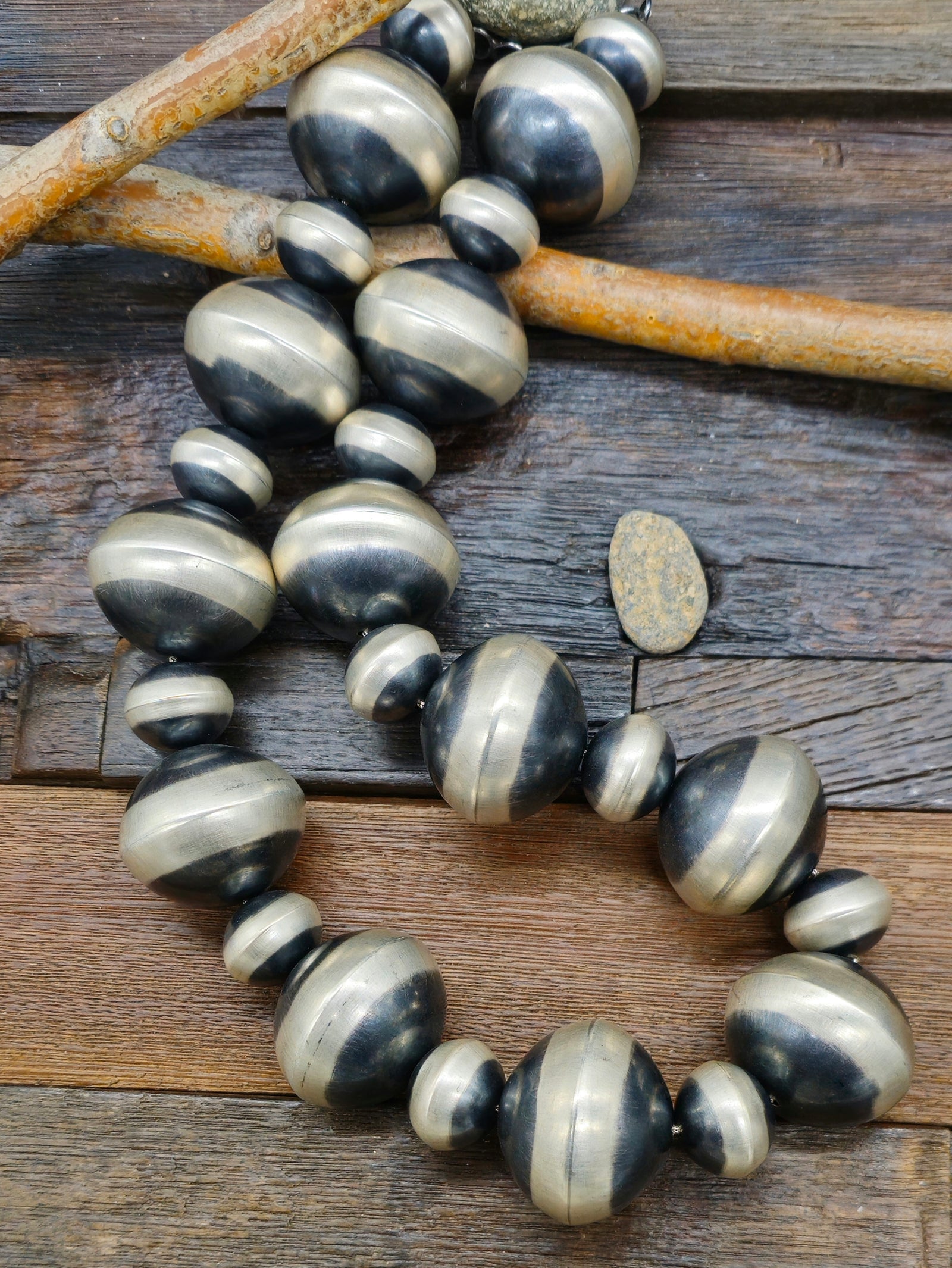 Large Navajo Pearl necklace by Tomasita Hale - 24 in.