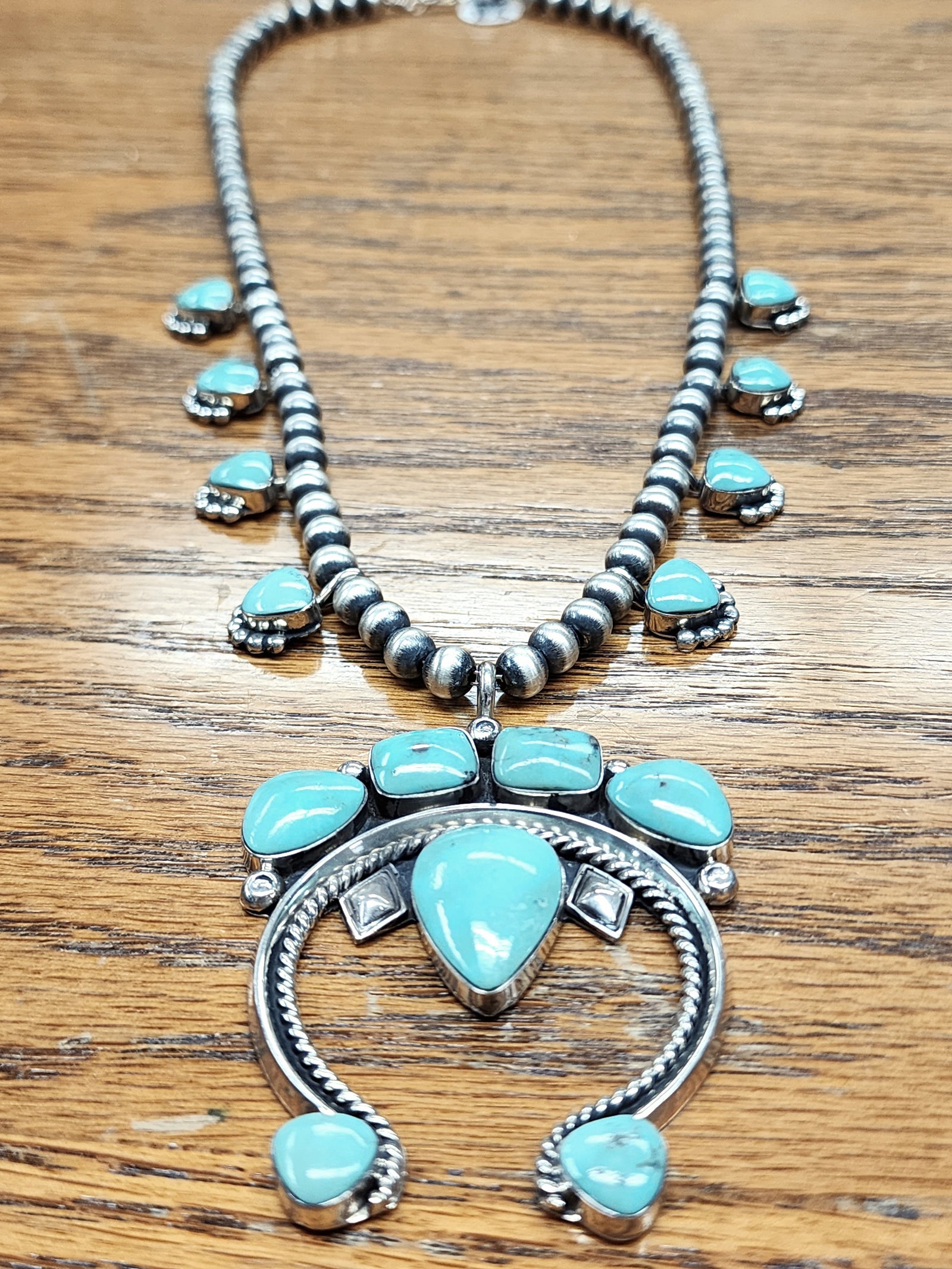Light Green Turquoise Squash Necklace