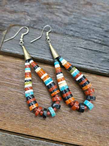 Mosaic Inlay Post Earrings by Janalee Reano