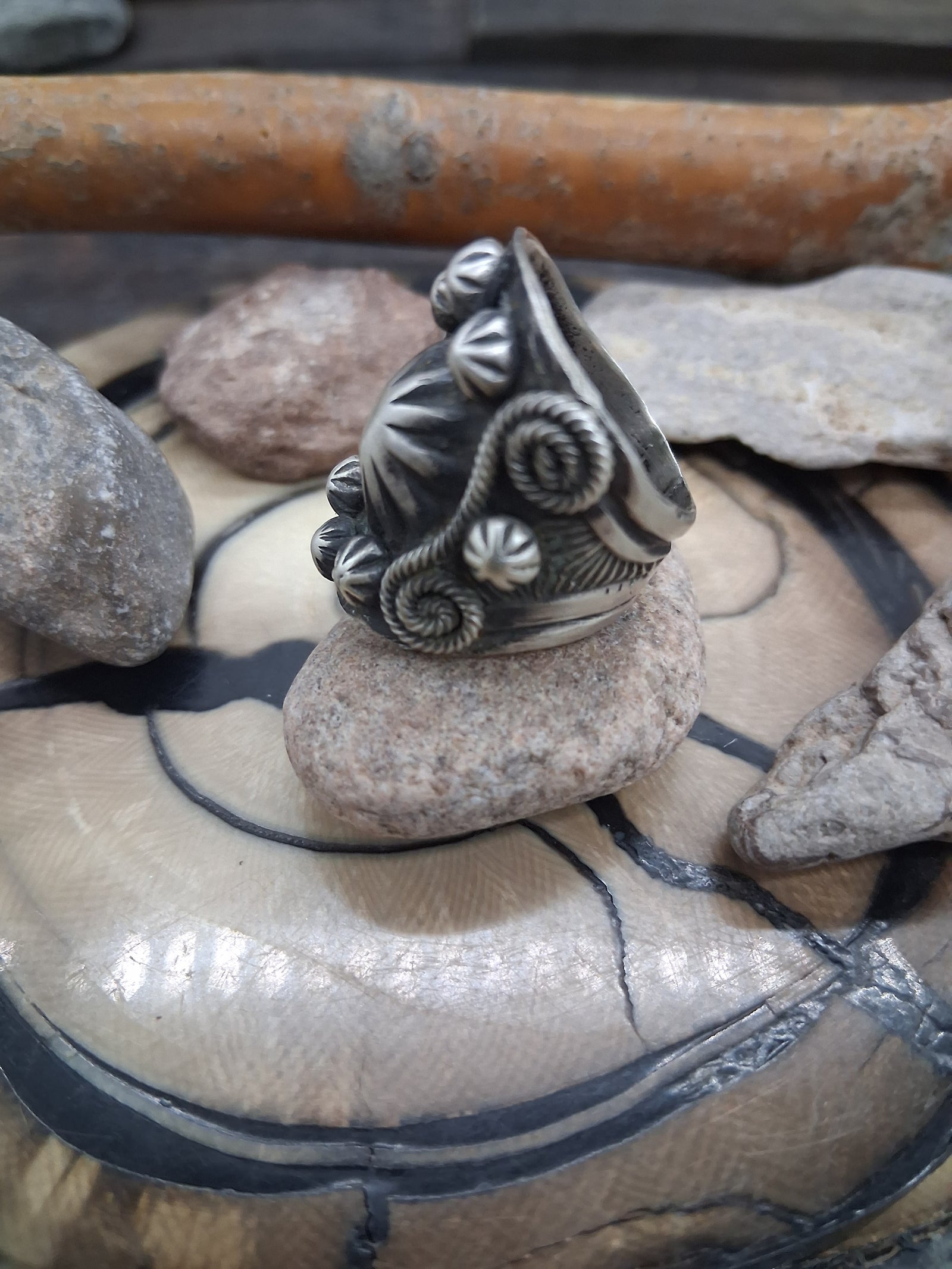 Sterling Silver Starshot Band Ring Size 5 1/2 by Richard Jim