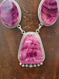 Purple Spiny Oyster Necklace and Earring Set by LaRose Ganadanegro