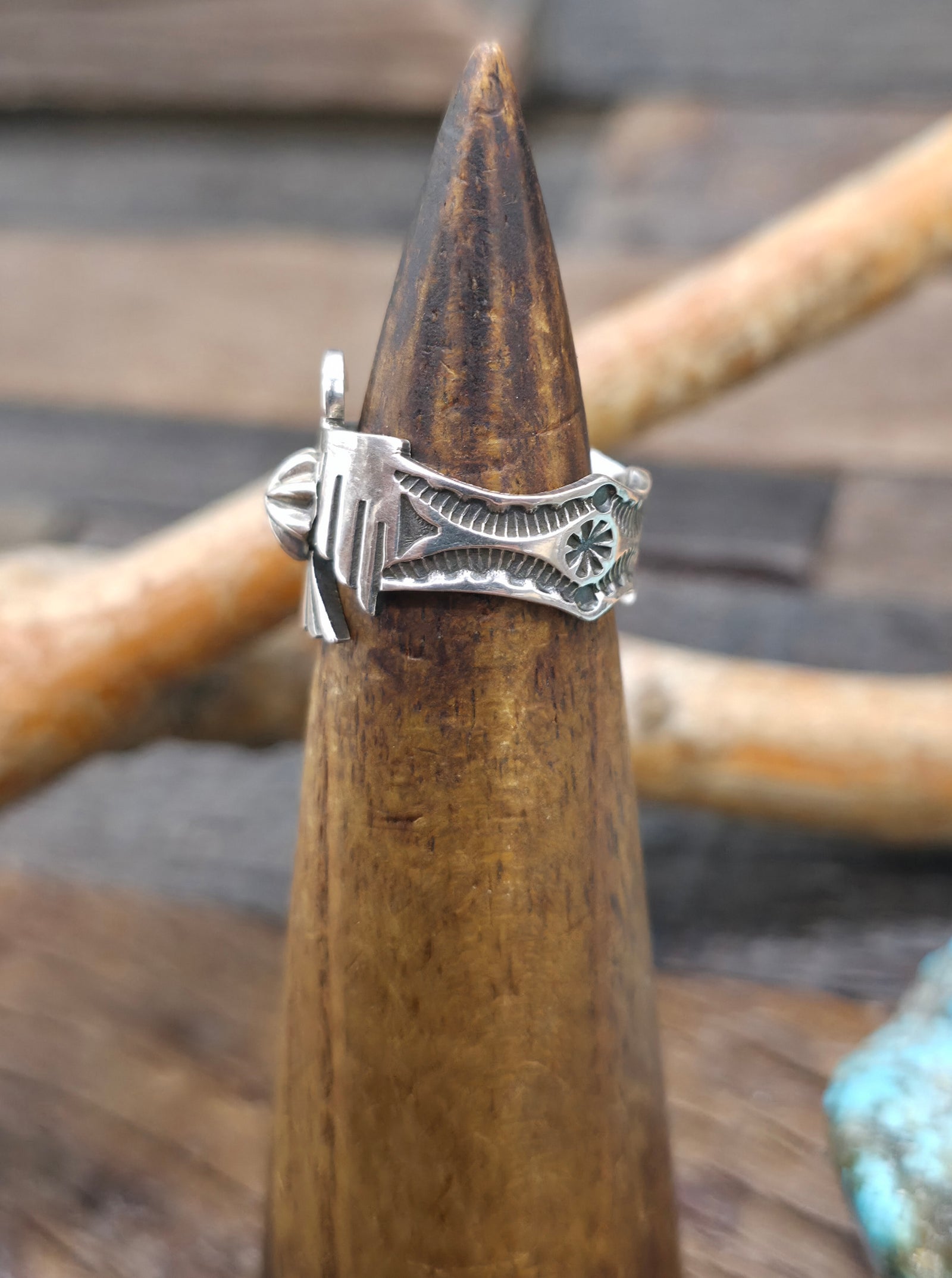Sterling Silver Thunderbird Ring by Sunshine Reeves - Narrow Band - Size 7 1/2