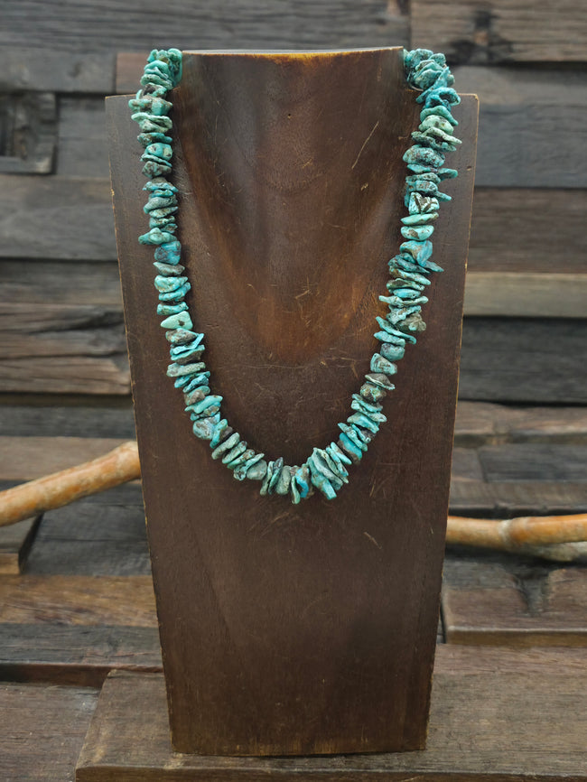 Blue Sky Horse Turquoise Rugged Chip Necklace - 17 in.