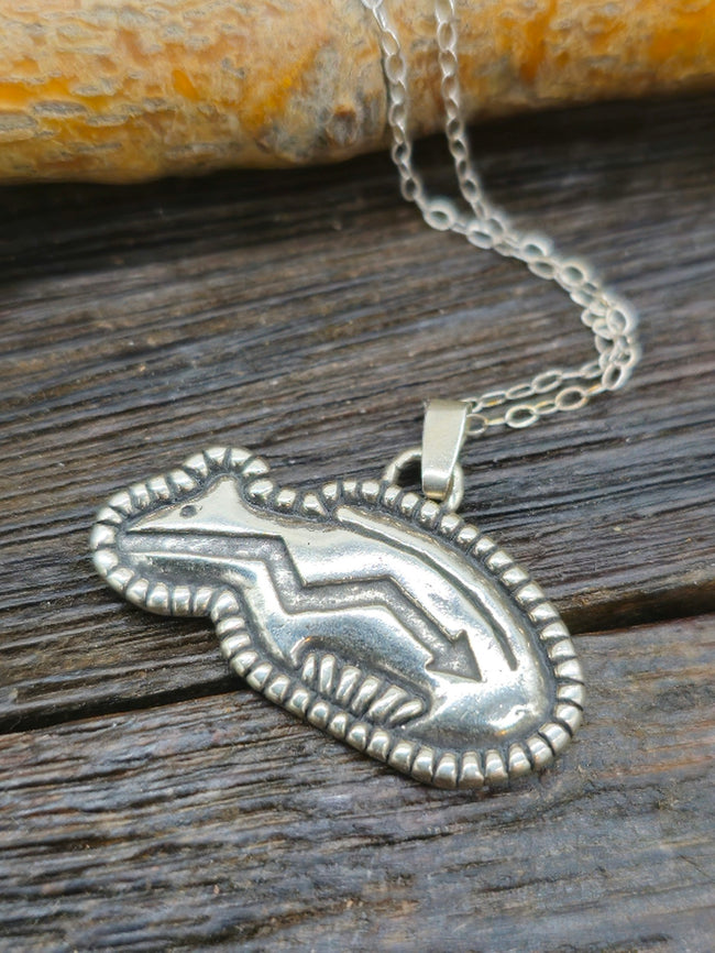 West Mountain Sterling Silver Mountain Lion Pendant on 18" Chain