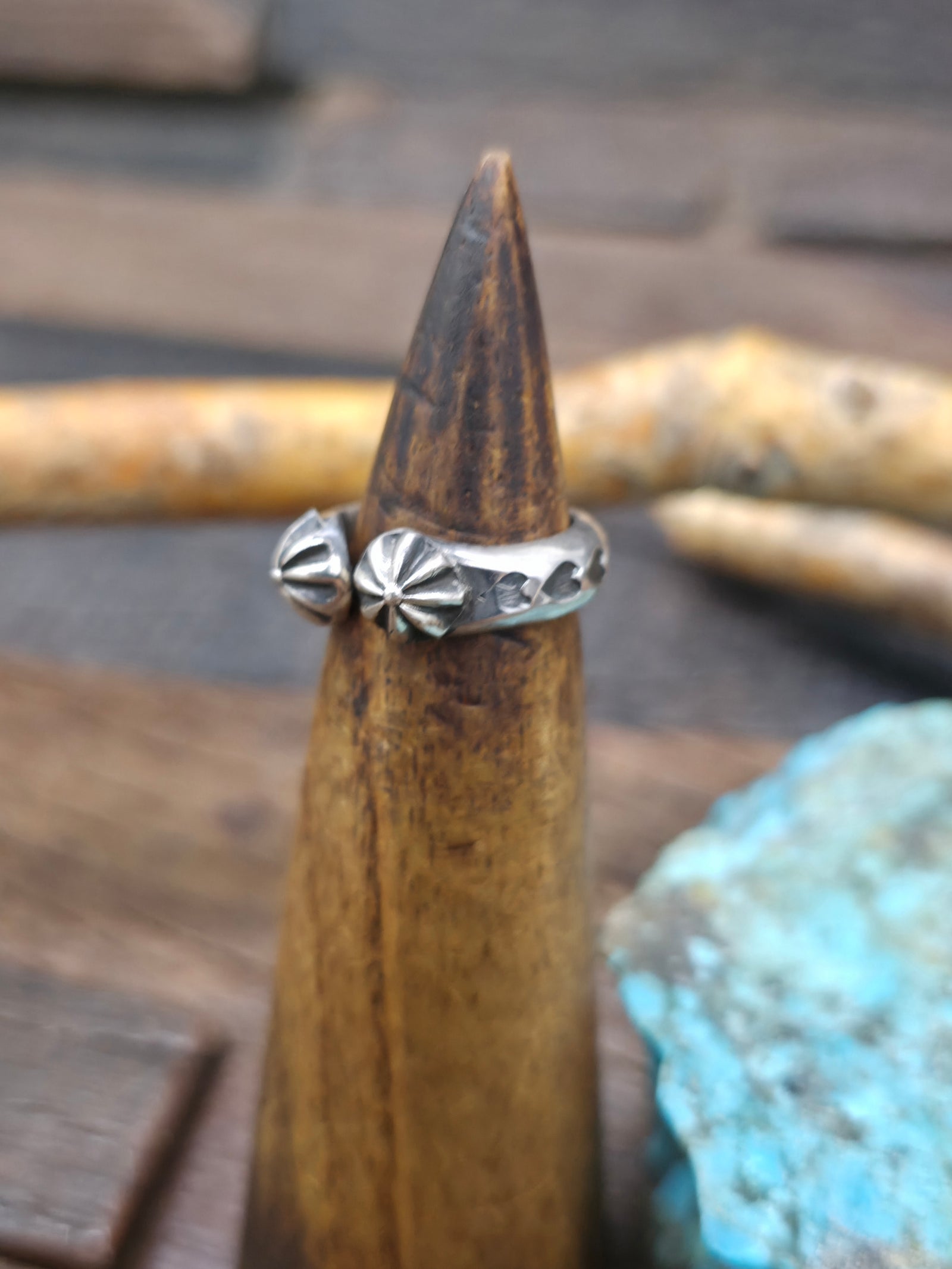 Sterling Silver Hearts Wraparound Starshot Ring by Sunshine Reeves - Size 6