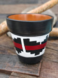 Mini Hand Painted Flower Pot by A. Tsosie  - 2 1/2 in. by 2 1/2 in.