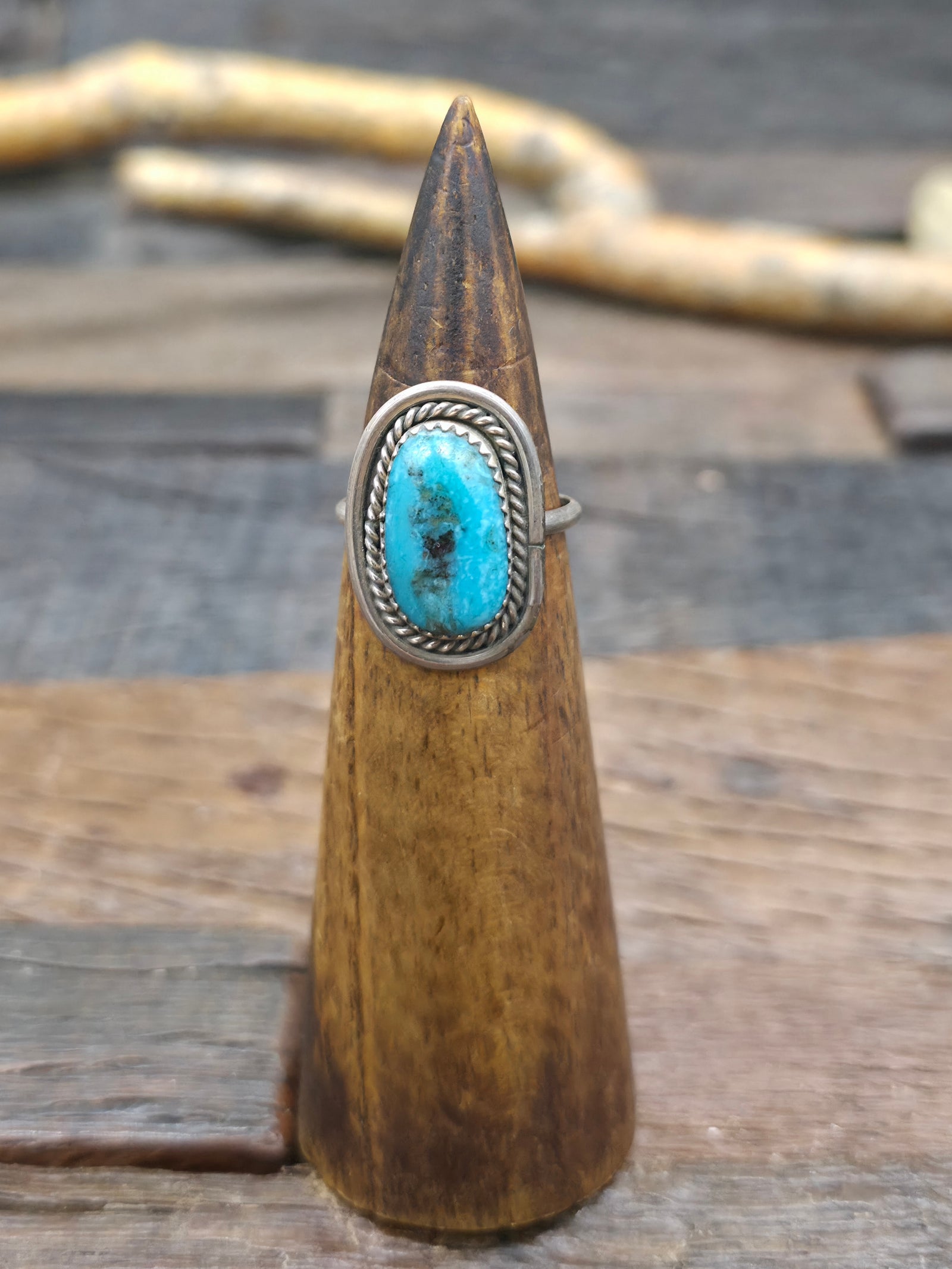 Sterling Silver Turquoise Ring by Tommy Lee - Size 9