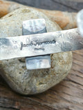 Hammered Sterling Silver Cuff with Purple Spiny by Jacob Troncosa -