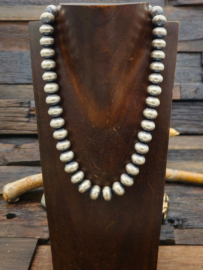 Stamped Bryannen Halwood Navajo Pearls - 18 in 15mm Bead