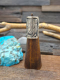 Sterling Silver Overlay Wolf Ring by Fred Charley - Size 7