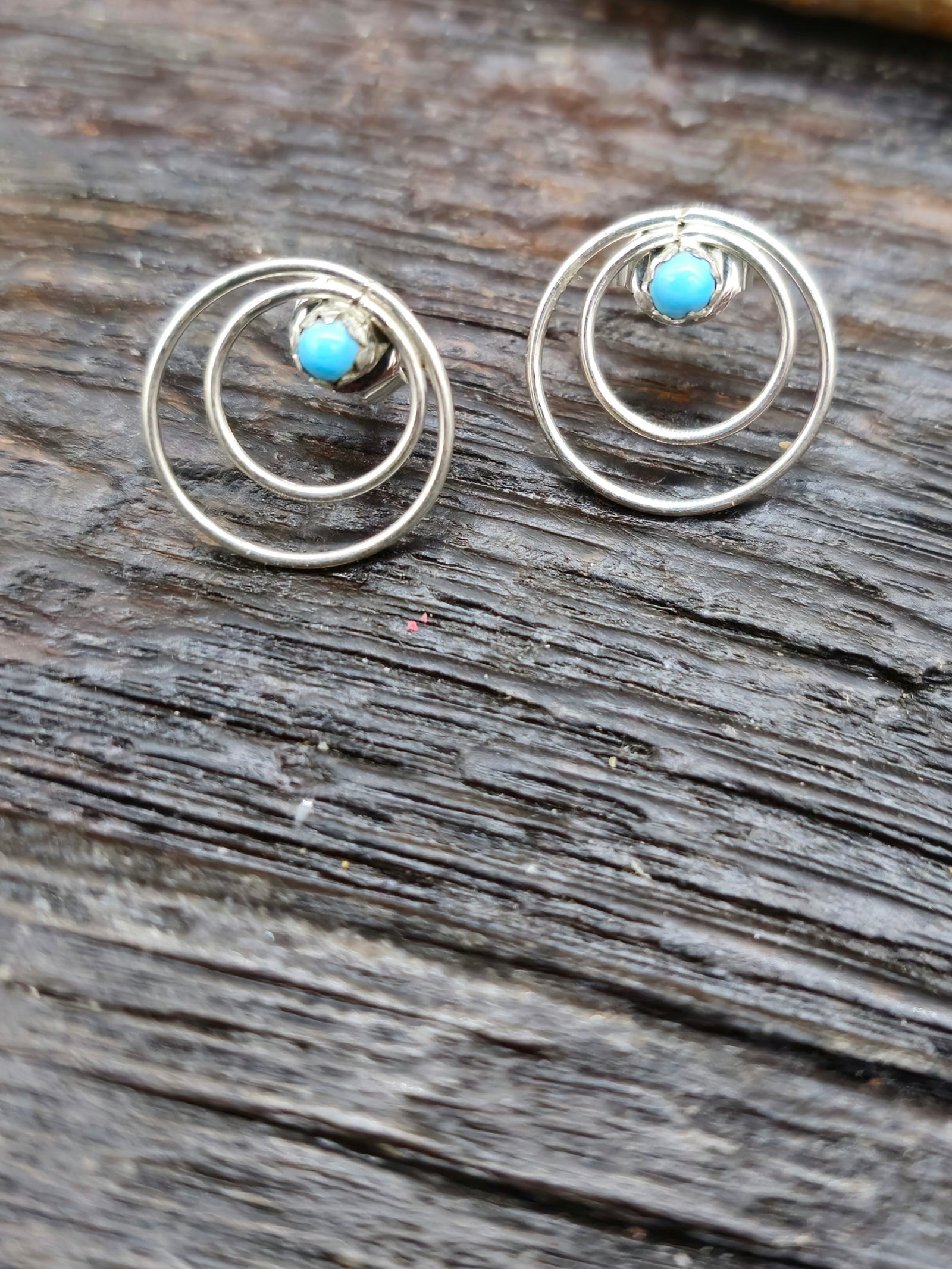 Sterling Silver and Turquoise Post Earrings by Ian Babelu