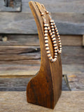 Copper Bead Teardrop Earrings