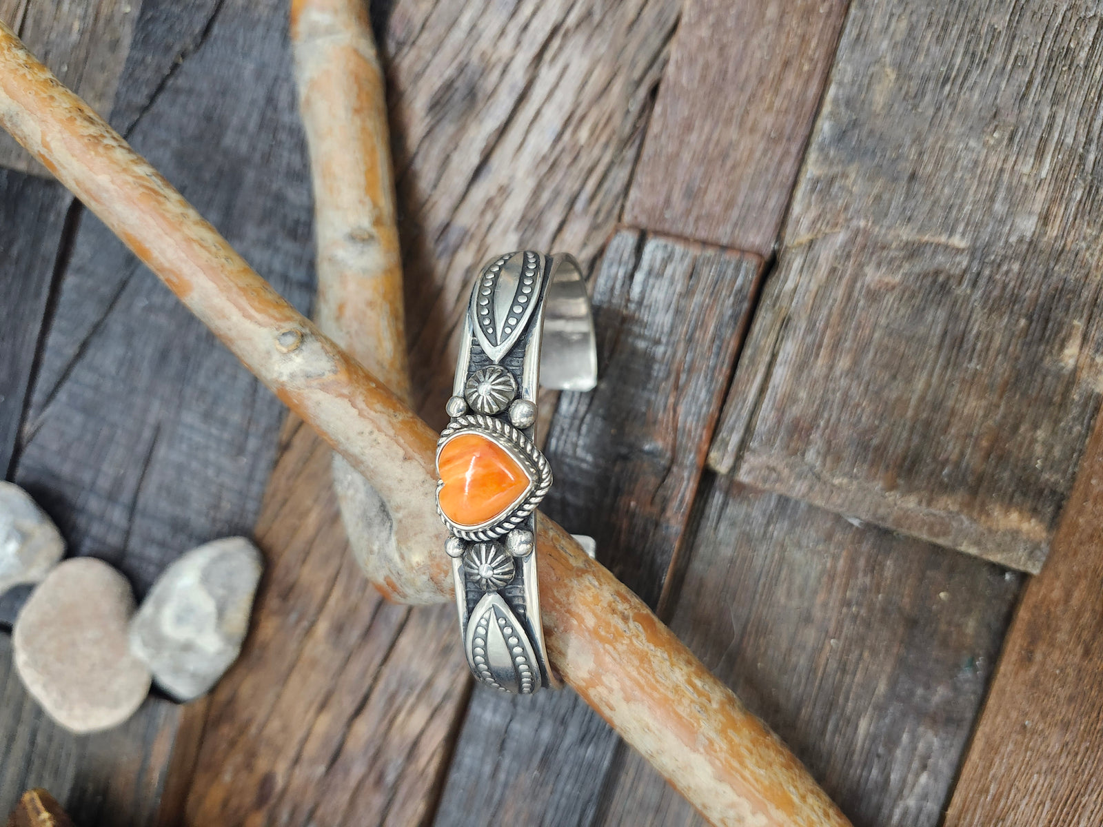 Spiney Oyster and Sterling Bracelet By Albert Jake