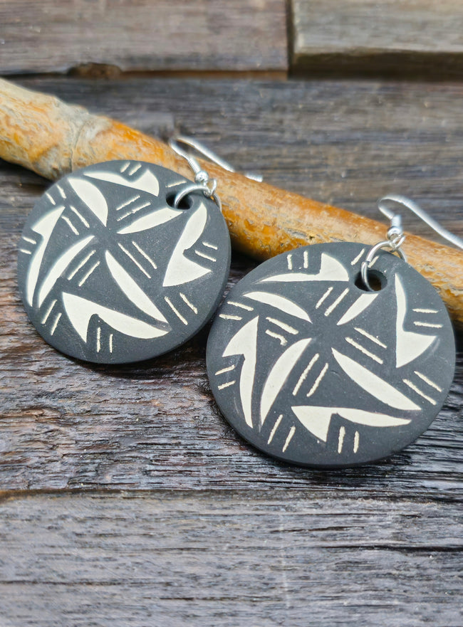 Pottery Dangle Earrings by Mary Garcia