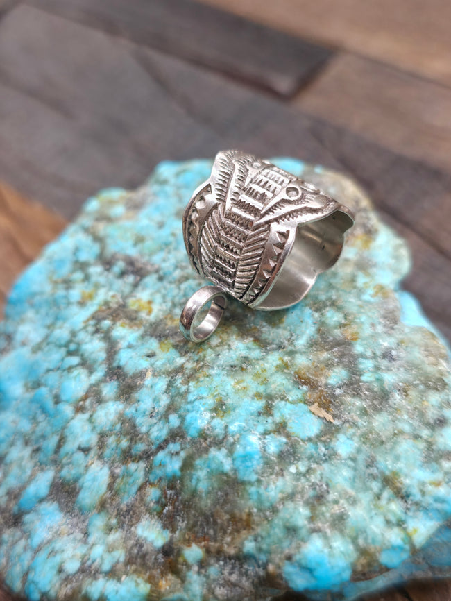 Stamped Sterling Silver Clip On Bail for 12 mm Beads