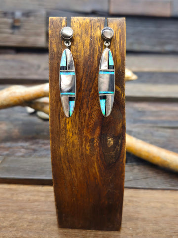 Purple Opal Shadowbox Post Earrings by Felix Perry