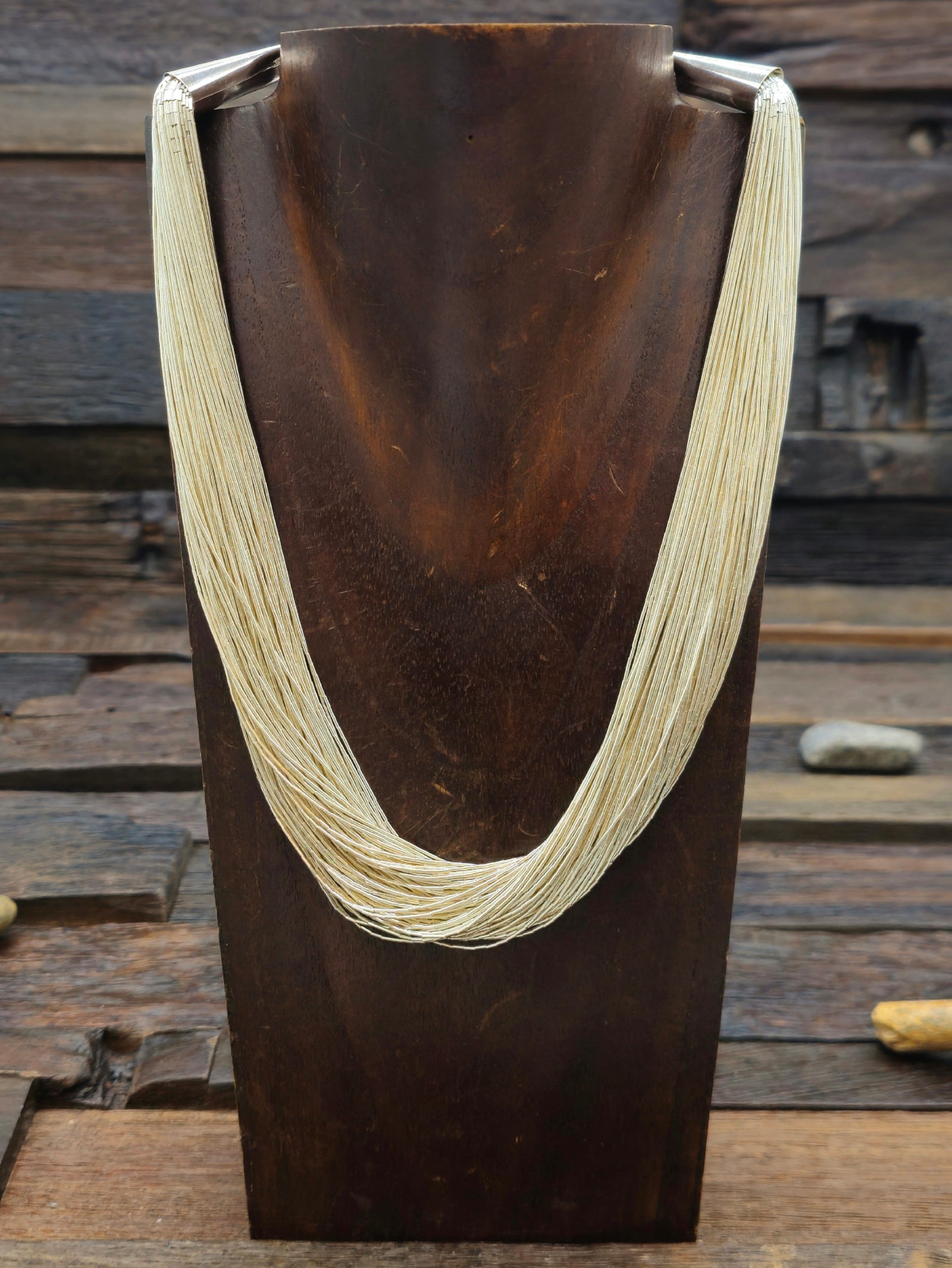 100 Strand Liquid Silver Necklace - 20 In.