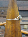 Turquoise and Sterling Silver Shadowbox Cuff by Janice Spencer - 6 1/2 in.