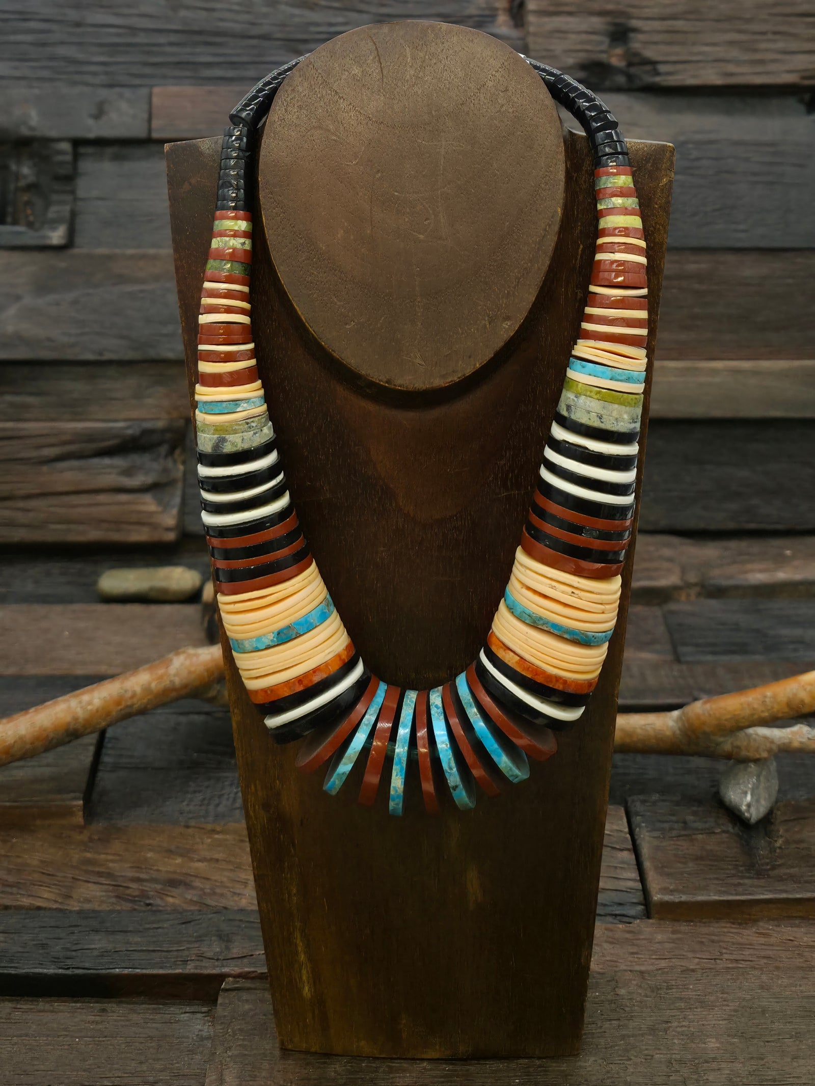 Multi Stone Necklace by Pula Calabaza - 20 in.
