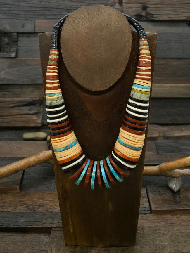 Multi Stone Necklace by Pula Calabaza - 20 in.