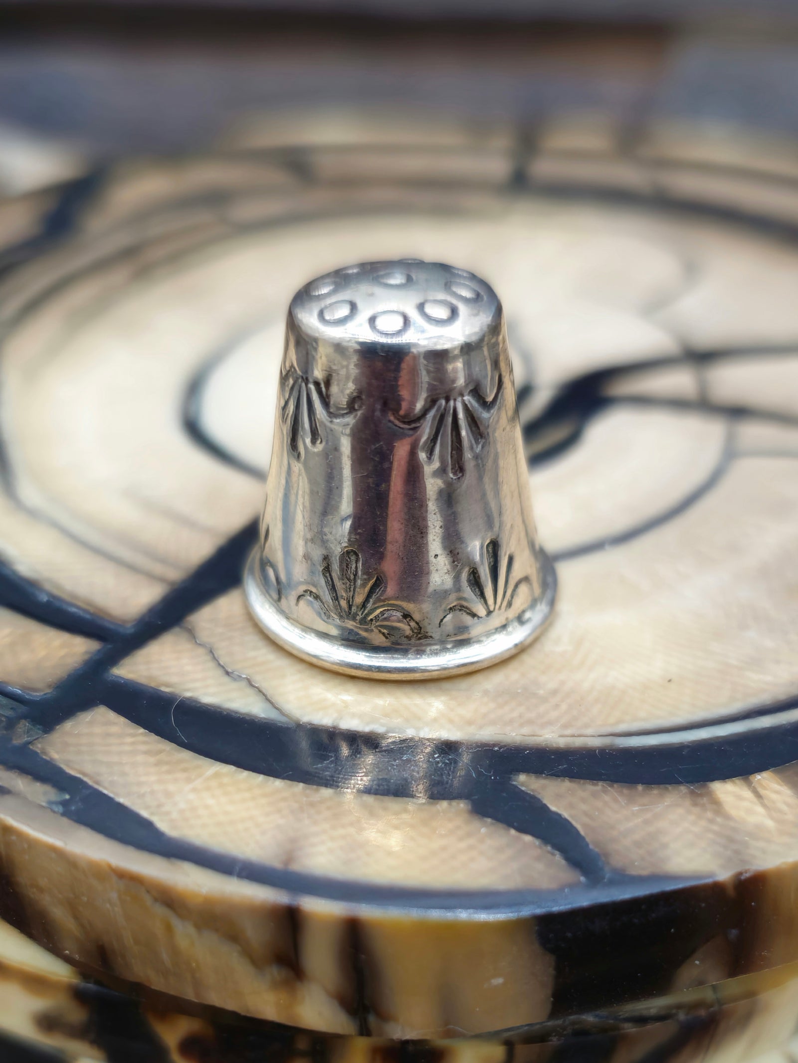 Stamped Sterling Silver Thimble - Small