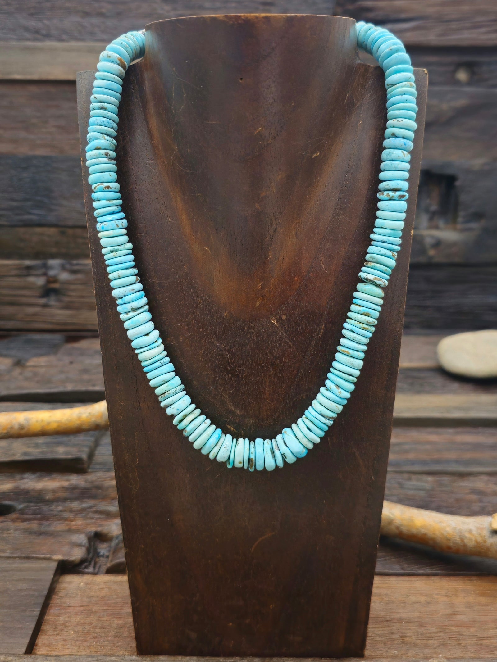 Sky Blue Turquoise Necklace - 18 in.
