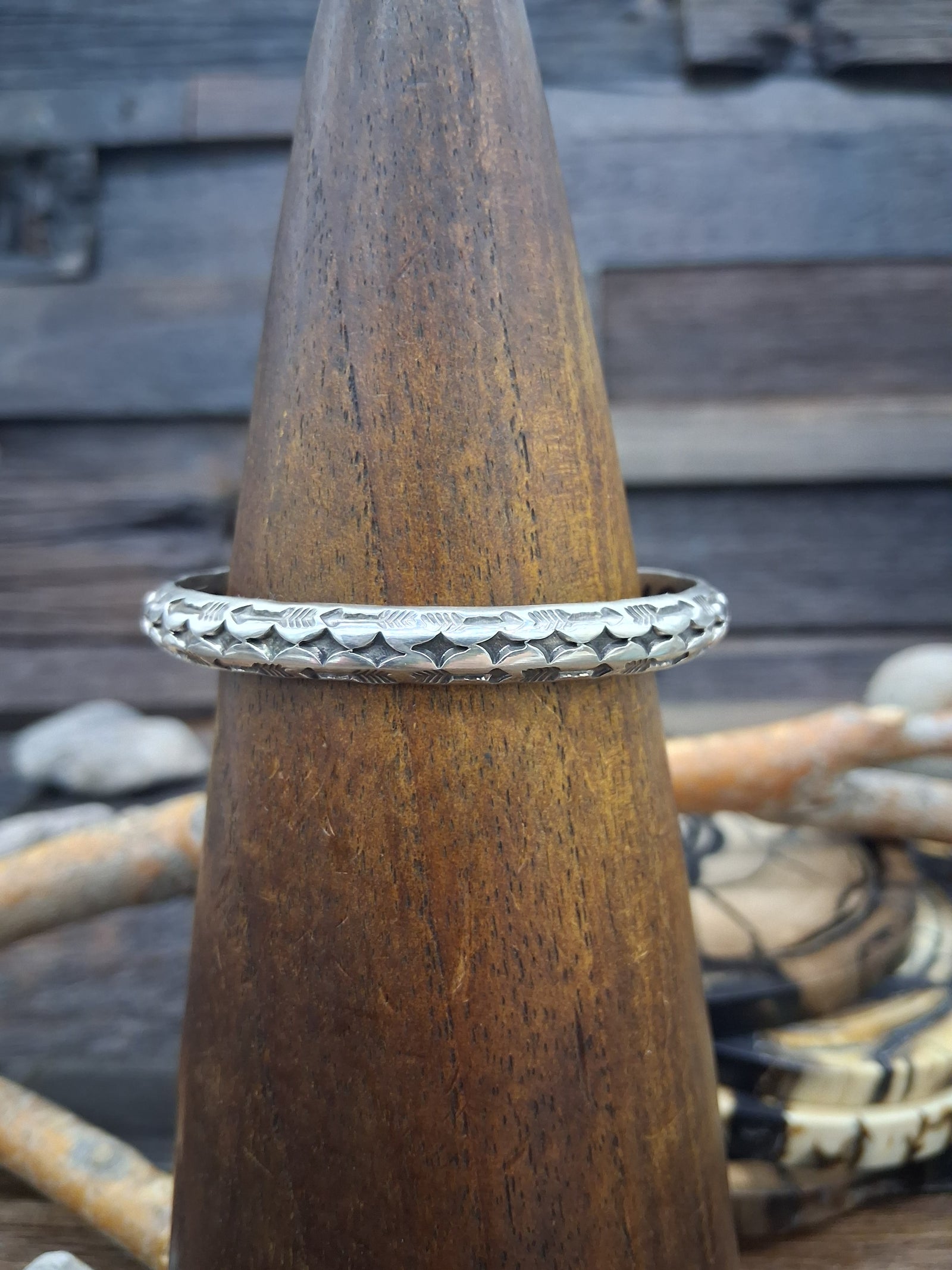 Silver Sterling Stamped 5.5in Bracelet by Sunshine Reeves