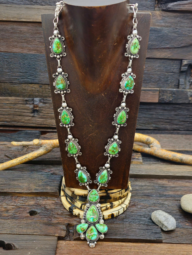 High-Shine Sterling Silver and Sonoran Gold Lariat Necklace by Rosella Paxton - 30 in