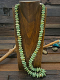 Green Sky Horse Turquoise Chip Necklace by Fred Archuleta - 28 in