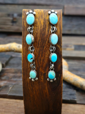 Large Stamped Sterling Silver Post Earrings