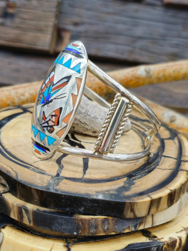 Butterfly Inlay Sterling Silver Cuff by Quinton Quam