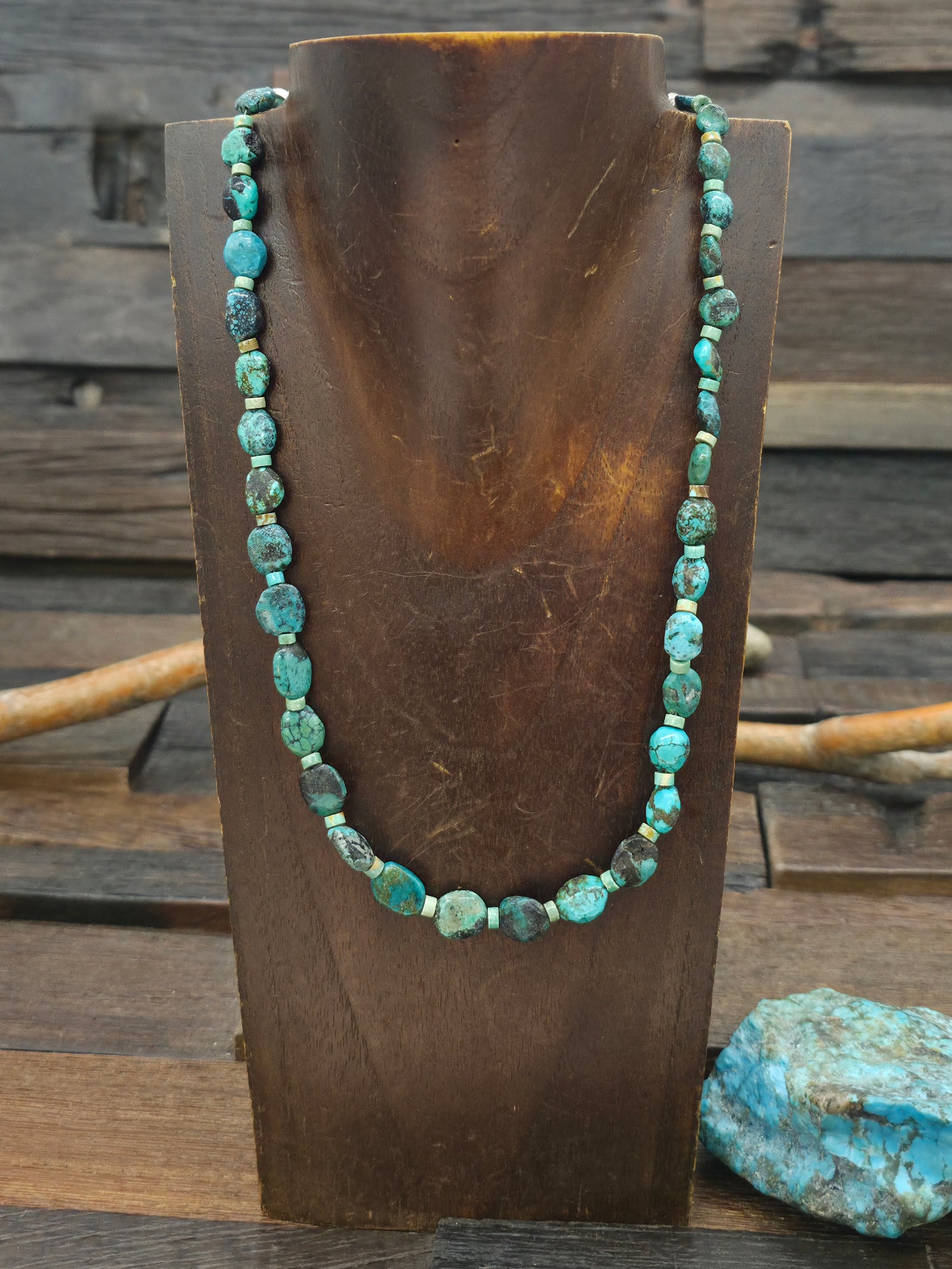 Dainty Skyhorse Turquoise Necklace - 20 in.
