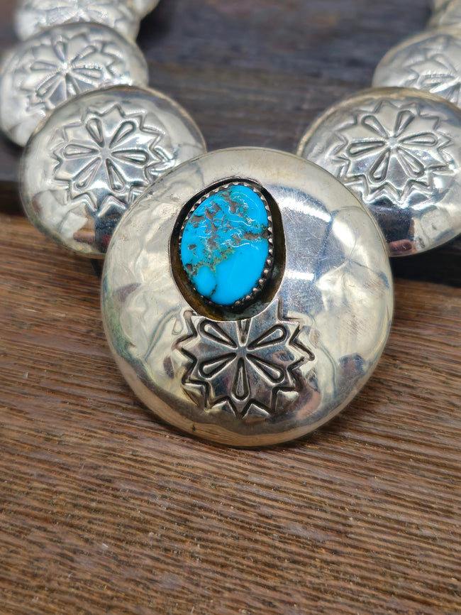 One-Stone High-Shine Sterling Silver Pillow Bead Necklace and Earring Set by Tim Thompson 24 in.