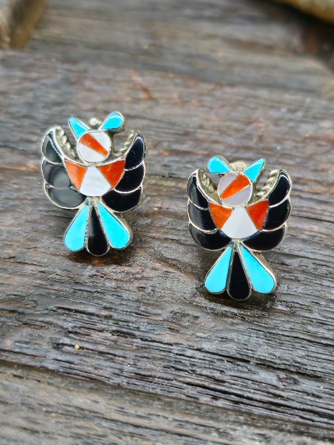 Thunderbird Inlay Post Earrings by Phyllis Panteah