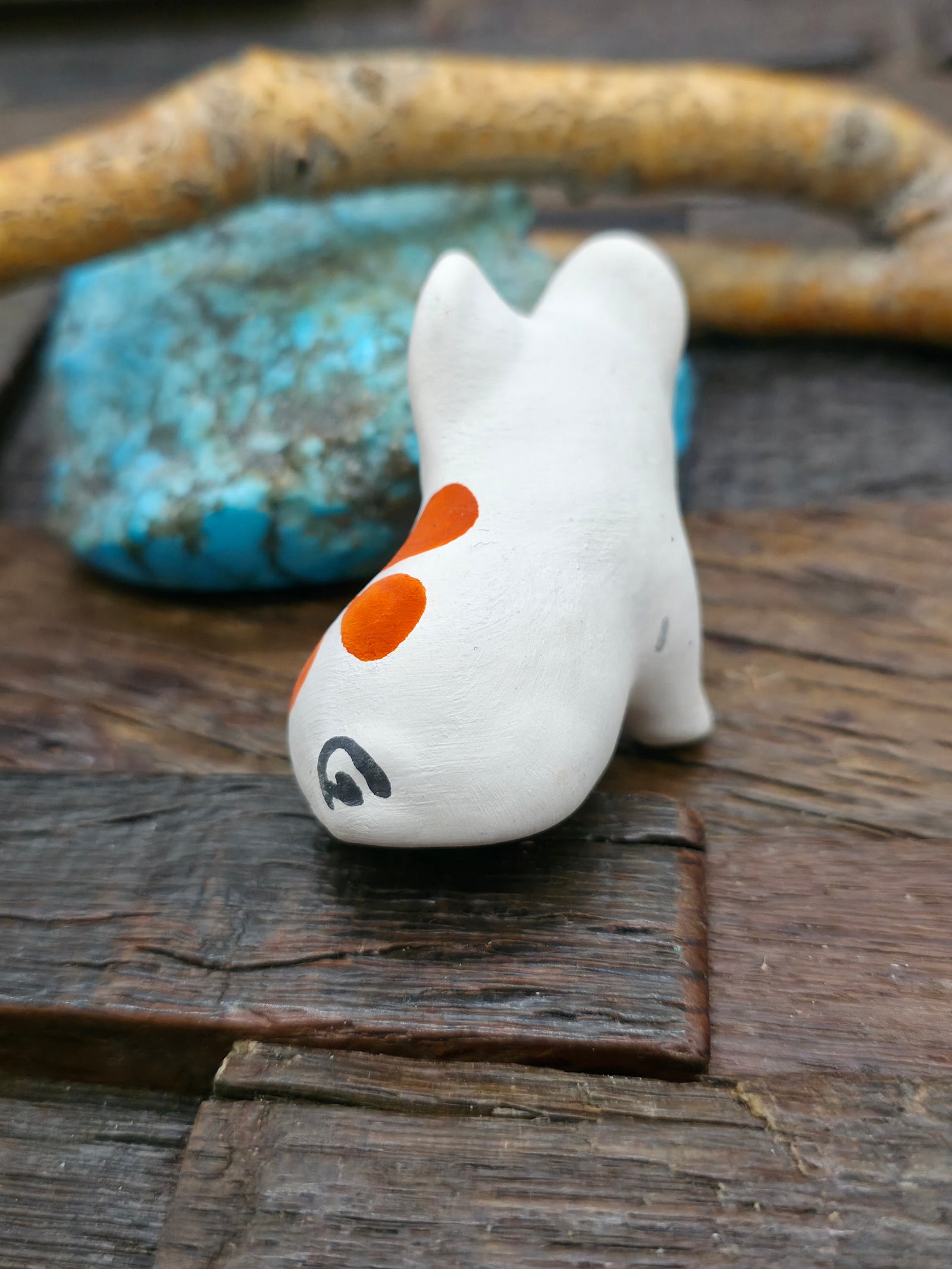 Mini Acoma Piglet with Flower