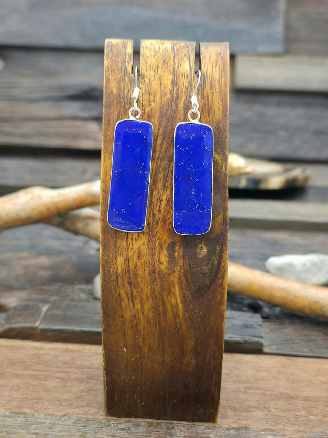 Lapis Lazuli Slab Earrings