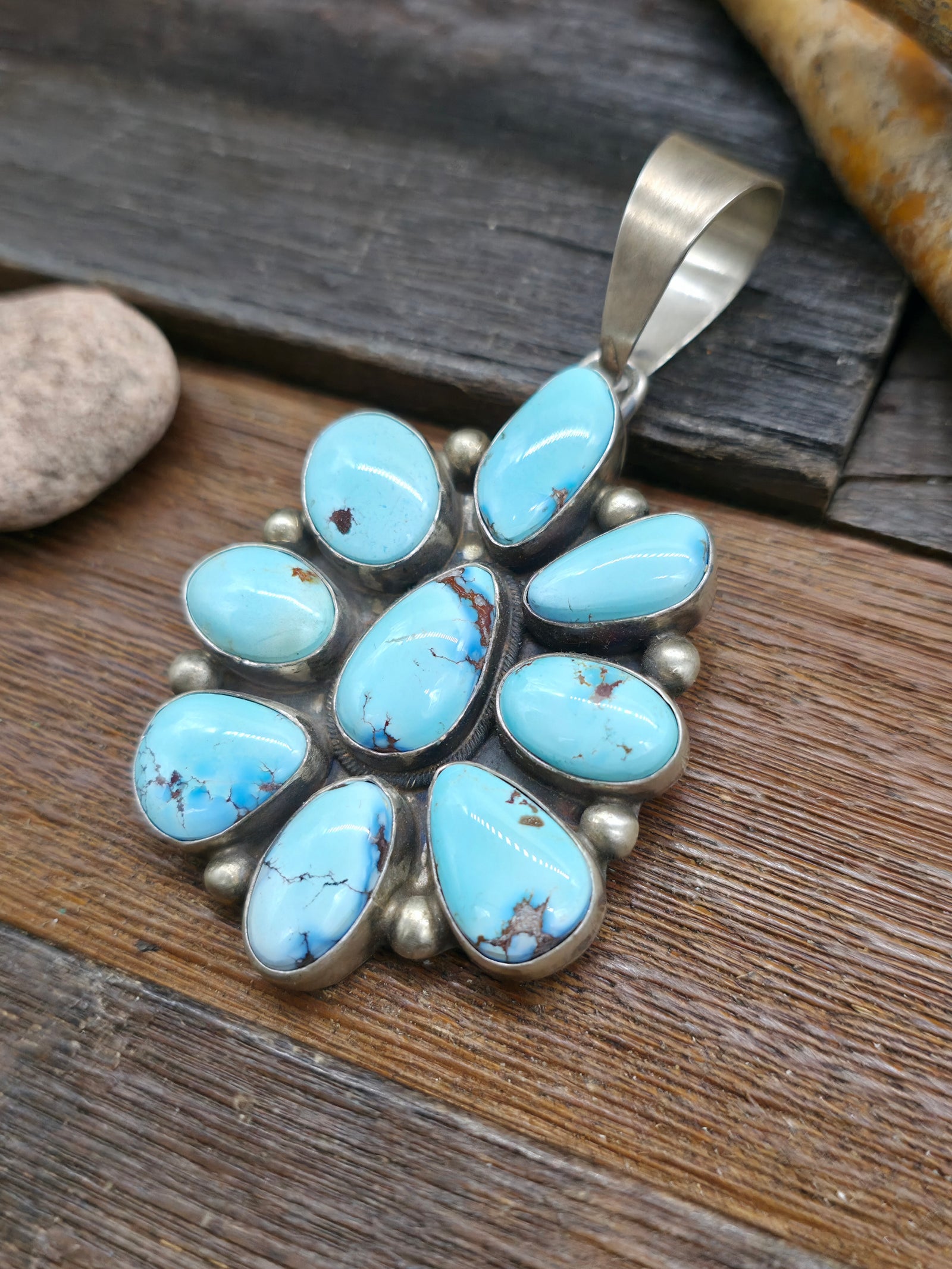 Golden Hills Sterling Silver Cluster Pendant by Kathleen Livingston