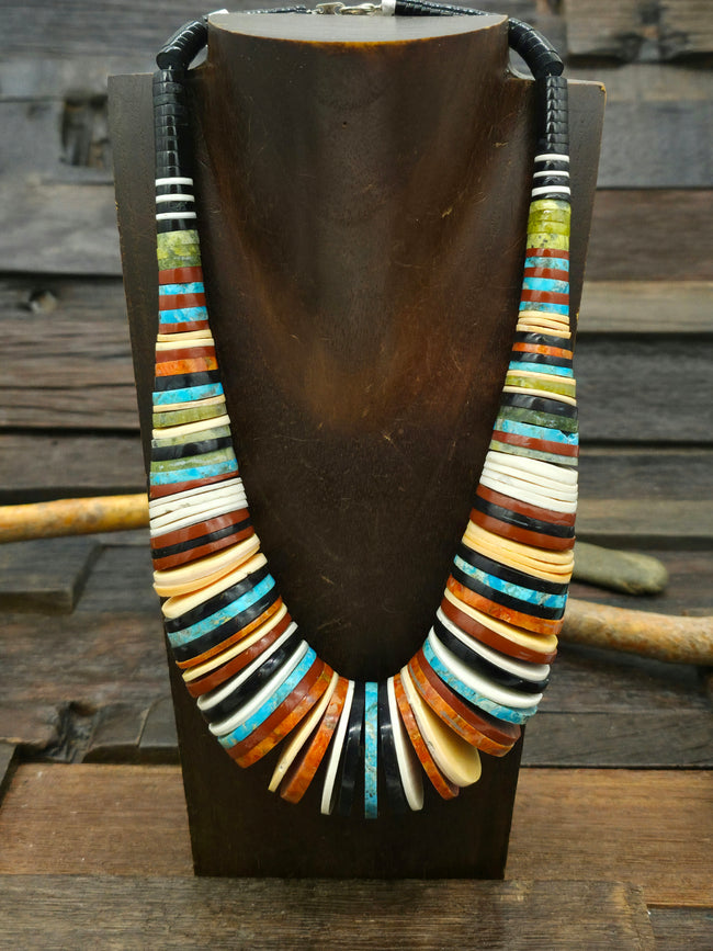 Multi Stone Necklace by Pula Calabaza - 20 in.