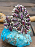 Sterling Silver Purple Spiny Cluster Bracelet by Kyle Wilson - 6 1/2 in. with Gap