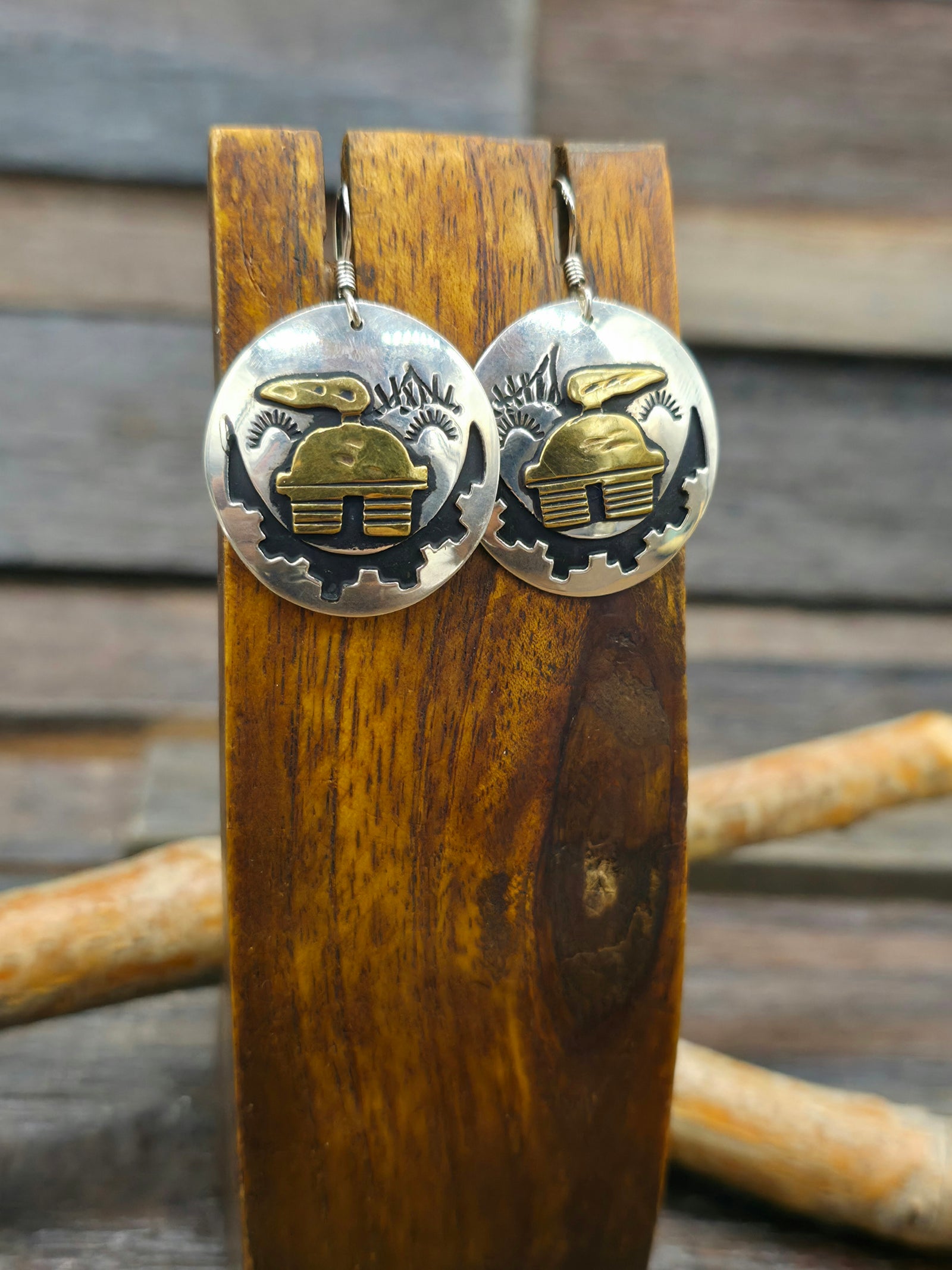 Hogan Overlay Earrings by Rose Singer