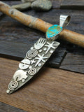 Alex Sanchez Sterling Silver & Turquoise Pendant