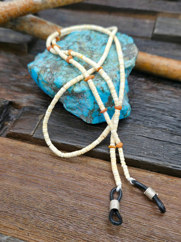 Light to Dark Ombre Heishi Eyeglass Chain by Ramona Bird - 24 in.