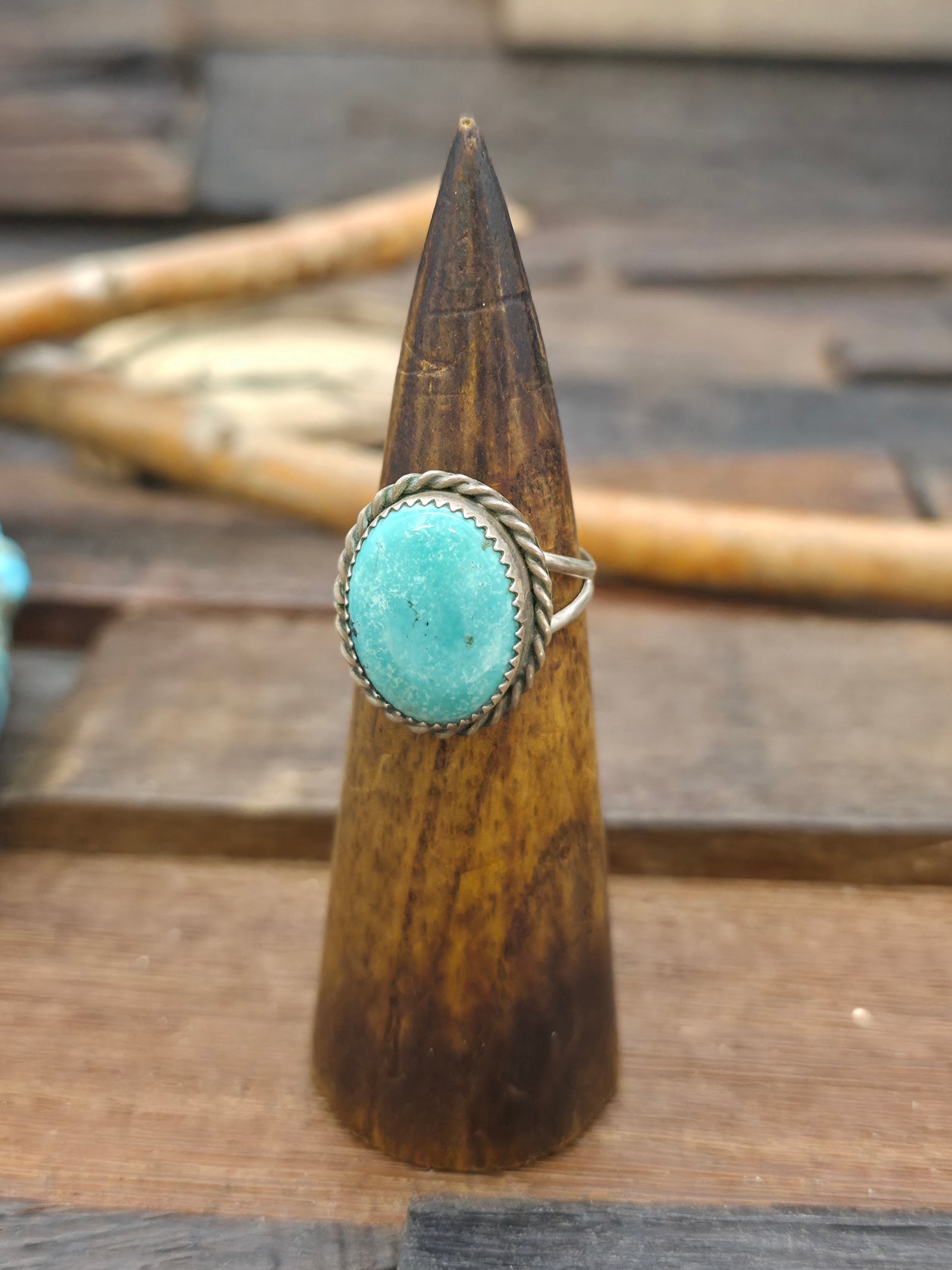 Sterling Silver Turquoise Ring by Tommy Lee - Size 10