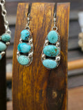 Red Mountain Turquoise Sterling Silver Necklace and Earring Set by Anna Spencer - 18 in.
