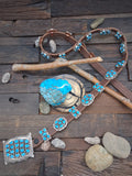Turquoise Sterling Silver Concho Belt w/Brown Leather by Marilyn Ramone - 50 in.