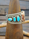 Vintage/Estate Sterling Silver and Turquoise Watch - 6 1/2 in.