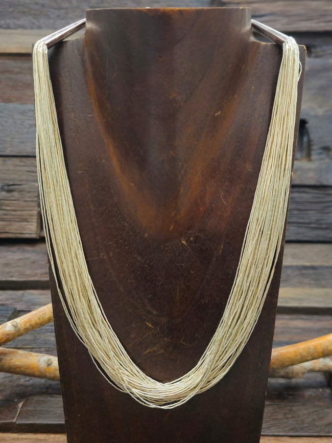 50 Strand Liquid Silver Necklace - 20 In.