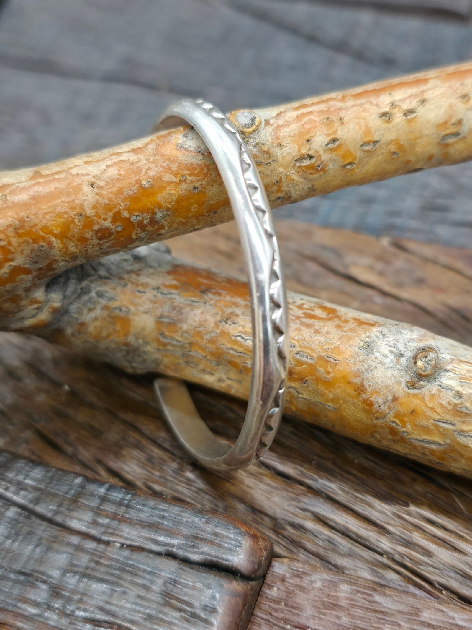 Wide Stamped Sterling Silver Baby Bracelet - 4 1/2 in.