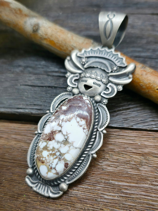 Wild Horse Sterling Silver Kachina Pendant by Ronald Tom